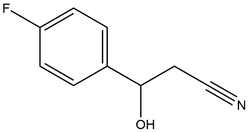 Benzenepropanenitrile, 4-fluoro-β-hydroxy- Struktur