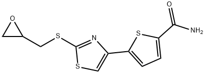 2-Thiophenecarboxamide, 5-[2-[(2-oxiranylmethyl)thio]-4-thiazolyl]- Struktur