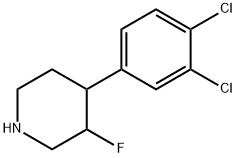 Piperidine, 4-(3,4-dichlorophenyl)-3-fluoro- Struktur