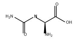 Acetic acid, 2-amino-2-[(aminocarbonyl)amino]-, (2S)- Struktur