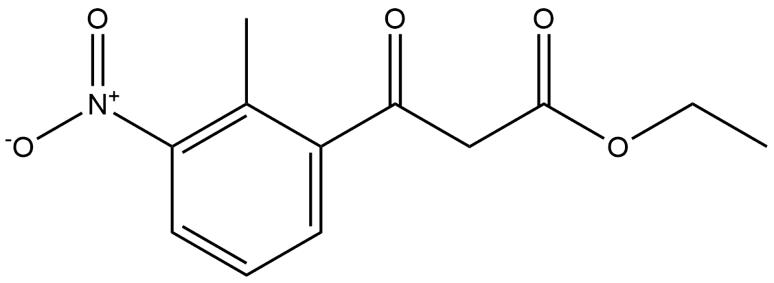 Ethyl 3-(2-methyl-3-nitrophenyl)-3-oxopropanoate Struktur