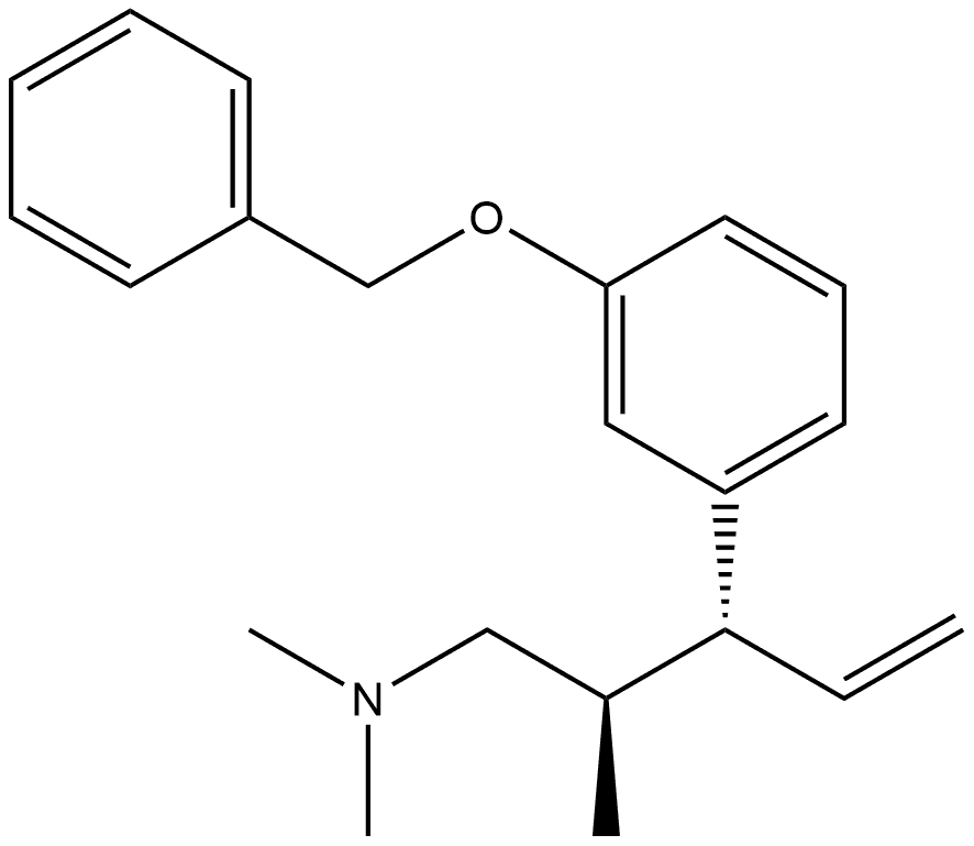 Benzenepropanamine, γ-ethenyl-N,N,β-trimethyl-3-(phenylmethoxy)-, (βR,γR)- Struktur