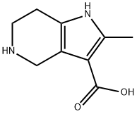 2-methyl-4,5,6,7-tetrahydro-1H-pyrrolo[3,2-c]pyridine-3-carboxylic acid Struktur