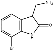 2H-Indol-2-one, 3-(aminomethyl)-7-bromo-1,3-dihydro- Struktur