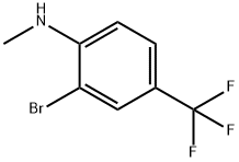 Benzenamine, 2-bromo-N-methyl-4-(trifluoromethyl)- Struktur