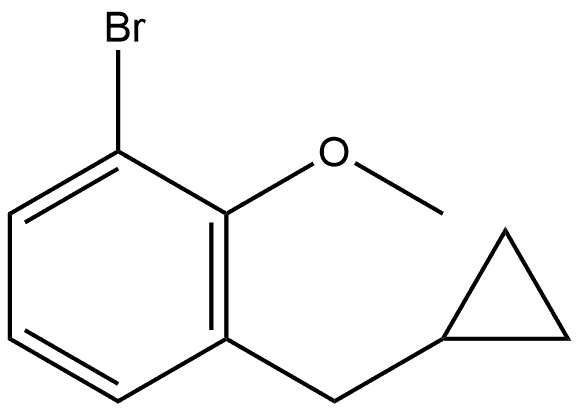 1-Bromo-3-(cyclopropylmethyl)-2-methoxybenzene Struktur