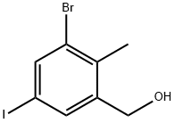 3-Bromo-5-iodo-2-methylbenzenemethanol Struktur