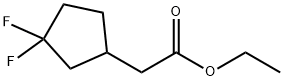 Cyclopentaneacetic acid, 3,3-difluoro-, ethyl ester Struktur