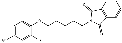 1H-Isoindole-1,3(2H)-dione, 2-[5-(4-amino-2-chlorophenoxy)pentyl]- Struktur