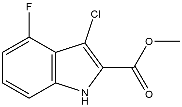 3-chloro-4-fluoro-1H-indole-2-carboxylic acid methyl ester Struktur