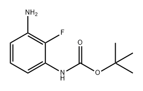 Carbamic acid, N-(3-amino-2-fluorophenyl)-, 1,1-dimethylethyl ester Struktur