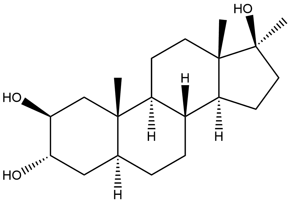 17α-Methyl-5α-androstane-2β,3α,17β-triol Struktur