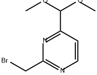 Pyrimidine, 2-(bromomethyl)-4-(dimethoxymethyl)- Struktur