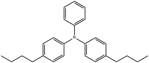 Benzenamine, 4-butyl-N-(4-butylphenyl)-N-phenyl- Struktur