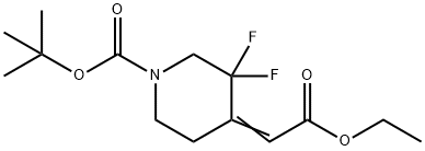 tert-Butyl 4-(2-ethoxy-2-oxoethyl)-5,5-difluoro-5,6-dihydropyridine-1(2h)-carboxylate Struktur