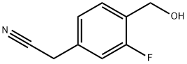 Benzeneacetonitrile, 3-fluoro-4-(hydroxymethyl)- Struktur