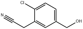 2-Chloro-5-(hydroxymethyl)phenylacetonitrile Struktur