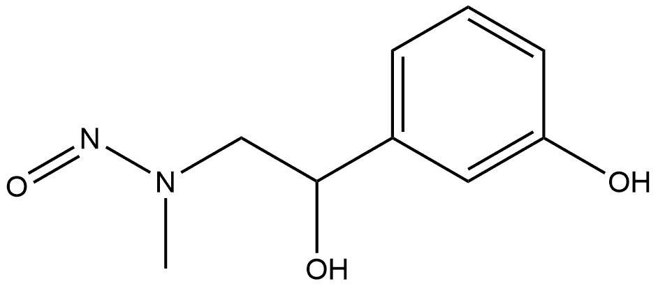 Benzenemethanol, 3-hydroxy-α-[(methylnitrosoamino)methyl]- Struktur