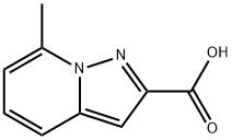 Pyrazolo[1,5-a]pyridine-2-carboxylic acid, 7-methyl- Struktur