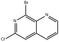 1,7-Naphthyridine, 8-bromo-6-chloro- Struktur