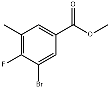 Benzoic acid, 3-bromo-4-fluoro-5-methyl-, methyl ester Struktur