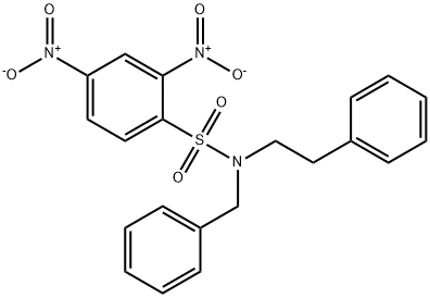 Benzenesulfonamide, 2,4-dinitro-N-(2-phenylethyl)-N-(phenylmethyl)- Struktur