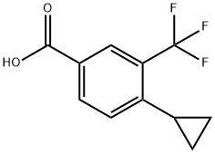 Benzoic acid, 4-cyclopropyl-3-(trifluoromethyl)- Struktur