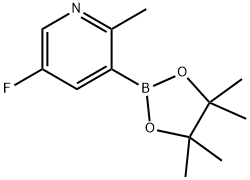 Pyridine, 5-fluoro-2-methyl-3-(4,4,5,5-tetramethyl-1,3,2-dioxaborolan-2-yl)- Struktur