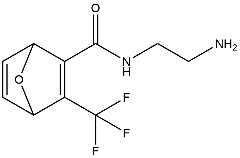 2-(3-(Trifluoromethyl)-7-oxabicyclo[2.2.1]hepta-2,5-diene
-2-carboxamido)ethan-1-ammonium trifluoroacetate Struktur