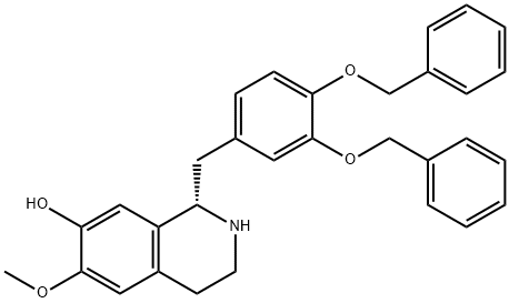 7-Isoquinolinol, 1-[[3,4-bis(phenylmethoxy)phenyl]methyl]-1,2,3,4-tetrahydro-6-methoxy-, (S)- (9CI) Struktur