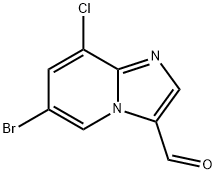 6-Bromo-8-chloro-imidazo[1,2-a]pyridine-3-carbaldehyde Struktur