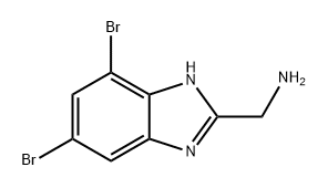 1H-Benzimidazole-2-methanamine, 5,7-dibromo- Struktur