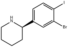 (R)-2-(3-bromo-4-iodophenyl)piperidine Struktur