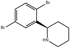 (2R)-2-(2,5-dibromophenyl)piperidine Struktur