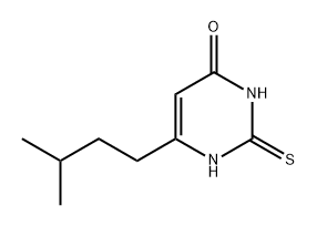 4(1H)-Pyrimidinone, 2,3-dihydro-6-(3-methylbutyl)-2-thioxo- Struktur