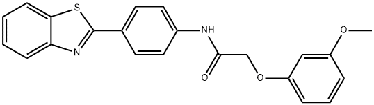 Acetamide, N-[4-(2-benzothiazolyl)phenyl]-2-(3-methoxyphenoxy)- Struktur