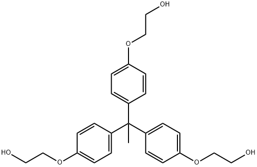 Ethanol, 2,2',2''-[ethylidynetris(4,1-phenyleneoxy)]tris- Struktur