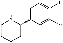 (S)-2-(3-bromo-4-iodophenyl)piperidine Struktur