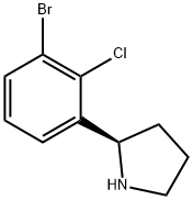 (R)-2-(3-bromo-2-chlorophenyl)pyrrolidine Struktur