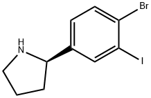 2-(4-bromo-3-iodophenyl)pyrrolidine Struktur