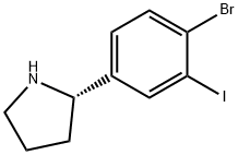 2-(4-bromo-3-iodophenyl)pyrrolidine Struktur