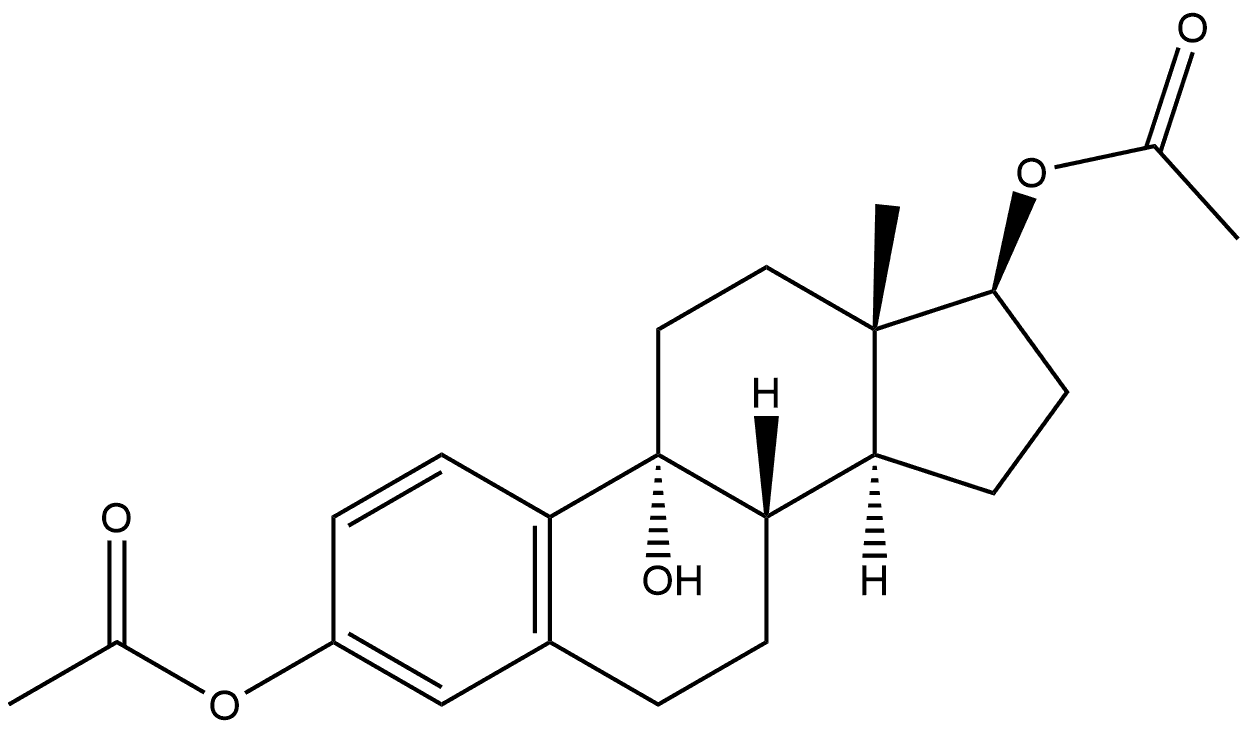 Estra-1,3,5(10)-triene-3,9,17-triol, 3,17-diacetate, (17β)- Struktur