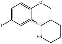 (S)-2-(5-iodo-2-methoxyphenyl)piperidine Struktur