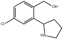 Benzenemethanol, 4-chloro-2-(2-pyrrolidinyl)- Struktur