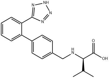 D-Valine, N-[[2'-(2H-tetrazol-5-yl)[1,1'-biphenyl]-4-yl]methyl]- Struktur