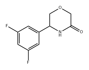 5-(3,5-difluorophenyl)morpholin-3-one Struktur