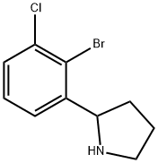 2-(2-bromo-3-chlorophenyl)pyrrolidine Struktur