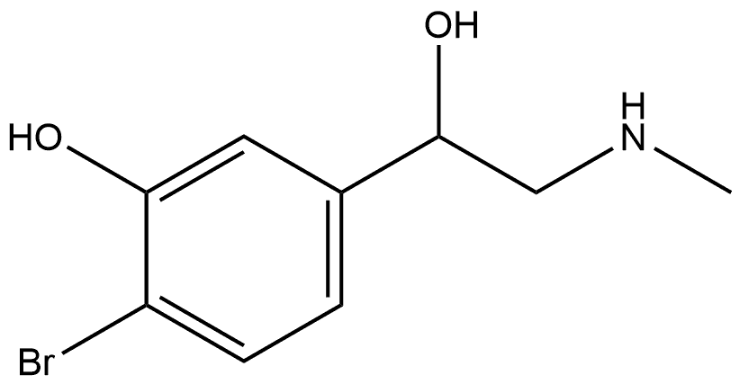 Benzenemethanol, 4-bromo-3-hydroxy-α-[(methylamino)methyl]- Struktur