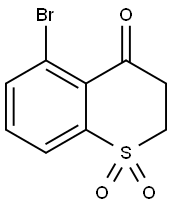 4H-1-Benzothiopyran-4-one, 5-bromo-2,3-dihydro-, 1,1-dioxide Struktur