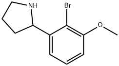 2-(2-bromo-3-methoxyphenyl)pyrrolidine Struktur